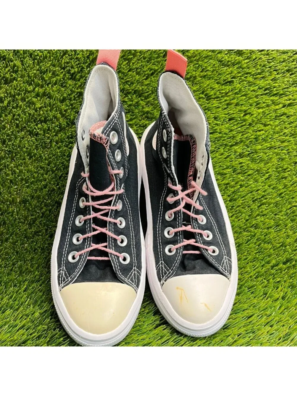 Converse CTAS Move Hi Platform Girls Size 5Y Black Pink Athletic Shoes Sneakers